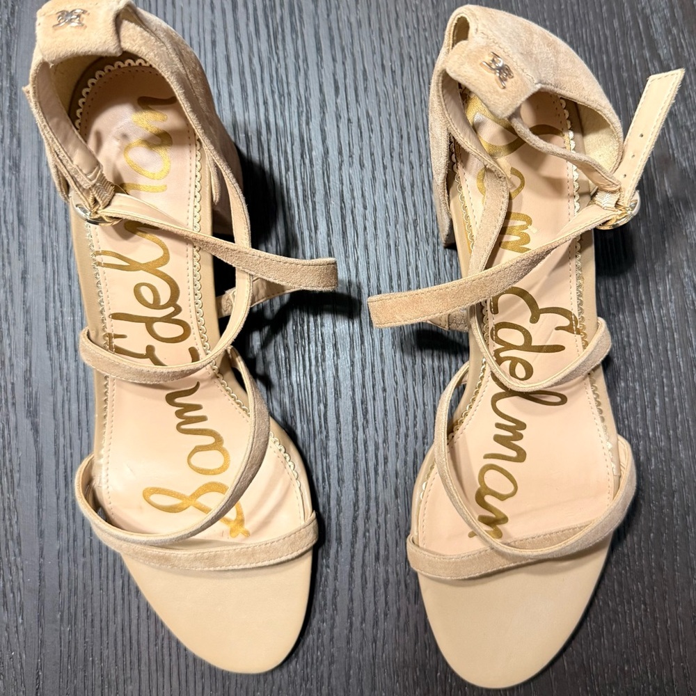 Sam Edelman Beige Strappy Sandals Stacie